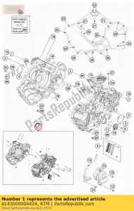 ktm 6143000004424 caixa do motor cpl. c. rolamentos - Lado inferior