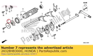 Honda 24328HB3000 plate, shift guide - Bottom side