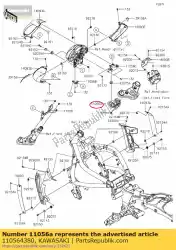 Ici, vous pouvez commander le support, lampe frontale, upp en650aff auprès de Kawasaki , avec le numéro de pièce 110564380: