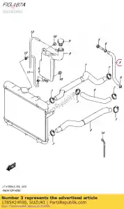 suzuki 1785424F00 manguera, derivación de agua - Lado inferior