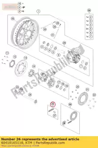 ktm 60410165118 chain 525 sdzz with mast. link - Bottom side