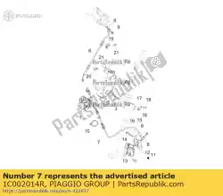 Qui puoi ordinare tubo freno clamp rh - abs da Piaggio Group , con numero parte 1C002014R: