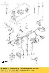 Tutaj możesz zamówić uprz??, okablowanie od Suzuki , z numerem części 3662031F50: