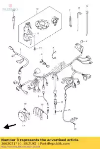 Suzuki 3662031F50 arnés, cableado - Lado inferior