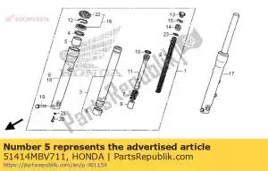 honda 51414MBV711 bus, gids - Onderkant