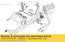 Ici, vous pouvez commander le câble, batterie de démarrage auprès de Honda , avec le numéro de pièce 32401MCFD30: