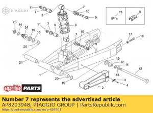 aprilia AP8203948 t bush - Bottom side