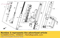 Here you can order the no description available at the moment from Honda, with part number 51400KZ3741: