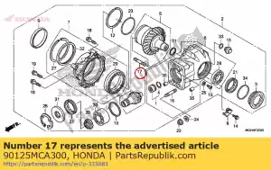 Honda 90125MCA300 perno, espárrago, 12x46 - Lado inferior