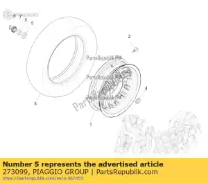 Piaggio Group 273099 gewone ring - Onderkant