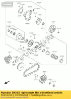 59302Y013, Kawasaki, sheave-comp sc125agf kawasaki j 125 2016, Novo