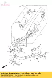 pakking, uitlaatpijp van Yamaha, met onderdeel nummer 5NL146130000, bestel je hier online: