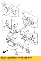 4NX274100000, Yamaha, conjunto do apoio para os pés dianteiro (esquerdo) yamaha trx 850, Novo