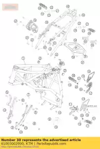 ktm 61003002000 subestrutura de alumínio 05 - Lado inferior
