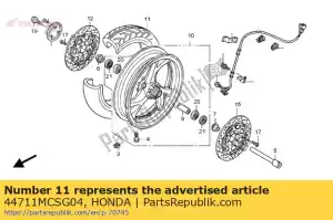 honda 44711MCSG04 pneumatico, fr. (bridgestone) (120 / 70zr18 m / c 59w) - Il fondo