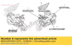 Aqui você pode pedir o marca (nc700s) * tipo2 * em Honda , com o número da peça 86643MGSD10ZC: