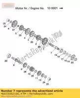 46033002100, KTM, contra-eixo 65sx 2001 gasgas husqvarna ktm  sx sxs xc 65 1998 1999 2000 2001 2002 2003 2004 2005 2006 2007 2008 2009 2010 2011 2012 2014 2015 2016 2017 2018 2019 2020 2021 2022, Novo