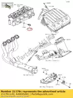 211761120, Kawasaki, sensore, temp. acqua kawasaki z  d j m zx6rr ninja n klz versys a zzr b zx6r r zx10r k gtr c zr7 s sx e p f l black edition zx1400 abs zx1000 h police ex250 zr7s zr750 zx 6r 6rr z1000 10rr z750 10r z750s zzr1400 1400gtr 250r z1000sx z750r zx600 1000 750 600 1400 250 , Nuovo