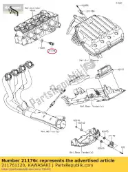 sensor, watertemp van Kawasaki, met onderdeel nummer 211761120, bestel je hier online: