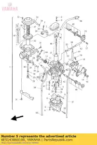 yamaha 6E5143860100 pin, float - Bottom side