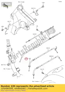 kawasaki 220AB0508 parafuso-pan-cruz comum - Lado inferior