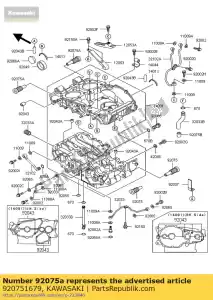 kawasaki 920751679 amortiguador, l = 93 en450-a1 - Lado inferior