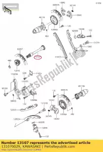 kawasaki 131070029 arbre ksv700-a2 - La partie au fond