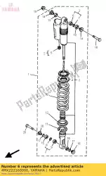 Here you can order the bush, rear shock absorber from Yamaha, with part number 4MX222160000: