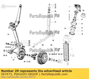 Piaggio Group 567473 anillo - Lado inferior