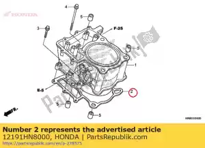 honda 12191HN8000 joint, cylindre - La partie au fond