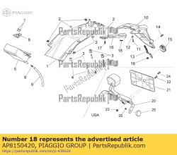 Aprilia AP8150420, Parafuso auto-roscante, OEM: Aprilia AP8150420