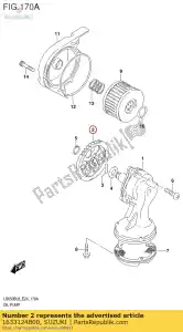 Suzuki 1633124B00 gear,eng oil p. - Bottom side