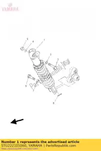 Yamaha 5TG222105000 ammortizzatore, posteriore - Il fondo