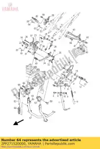 yamaha 2PP271520000 bracket, main stand 2 - Bottom side