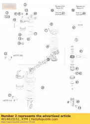 Aqui você pode pedir o monoshock parte superior cpl. 08 em KTM , com o número da peça 40140331S1: