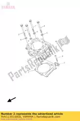 Here you can order the gasket, cylinder from Yamaha, with part number 5VK113510000: