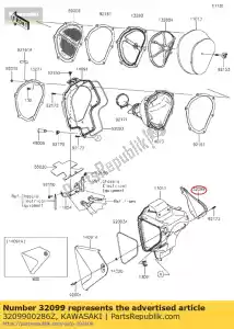 kawasaki 3209900286Z case, f.black klx450a8f - Onderkant