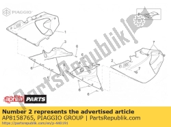 Aprilia AP8158765, Luz lateral esquerda preta, OEM: Aprilia AP8158765