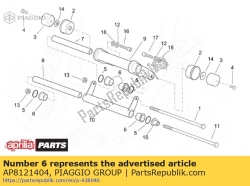 Aprilia AP8121404, Staaf bush, OEM: Aprilia AP8121404