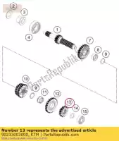 90233002000, KTM, engranaje de 2da unidad husqvarna ktm  duke rc 250 390 401 2505 4015 2013 2014 2015 2016 2017 2018 2019 2020 2021, Nuevo