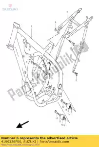 Suzuki 4199336F00 placa, motor mt - Lado inferior