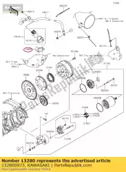 Ici, vous pouvez commander le 01 support, interrupteur magnétique auprès de Kawasaki , avec le numéro de pièce 132800973: