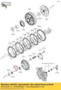 kawasaki 461020573 rod ex300adf - Bottom side