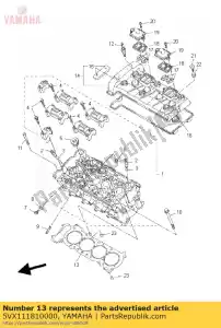 yamaha 5VX111810000 junta, culata 1 - Lado inferior