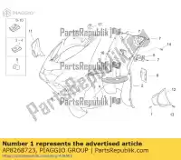 AP8268723, Piaggio Group, Scudo anteriore. grigio aprilia  sr zd4te 50 2003 2004 2005 2016 2017 2018 2019, Nuovo