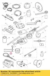 Here you can order the strap, alternator holder from Triumph, with part number T3880376: