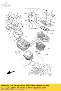 yamaha 901100615100 bullone, testa a esagono incassato - Il fondo