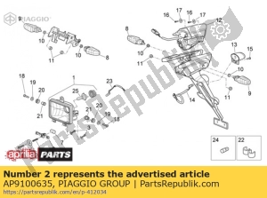 aprilia AP9100635 scheinwerfereinstellstange - Unterseite
