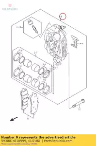 Suzuki 5930014J10999 étrier assy, ??fr - La partie au fond