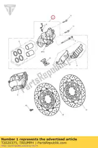 triumph T2020375 caliper assy, lh - Bottom side